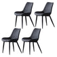Contemporary Kitchen Dining Side Chair Leather Solid Back Chairs with Metal Legs Black 4 Piece Set Black Clearhalo ' kitchen&dining_furn' 'Dining Chairs' 'Dining Tables & Seating' 'dining_chair' 'furn' 'furn_dining_chair' 'Furniture' 'furniture_dining_chair' 'Kitchen & Dining Furniture' 'kitchen' 3493973