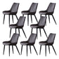 Contemporary Kitchen Dining Side Chair Leather Solid Back Chairs with Metal Legs Coffee 8 Piece Set Black Clearhalo ' kitchen&dining_furn' 'Dining Chairs' 'Dining Tables & Seating' 'dining_chair' 'furn' 'furn_dining_chair' 'Furniture' 'furniture_dining_chair' 'Kitchen & Dining Furniture' 'kitchen' 3493983