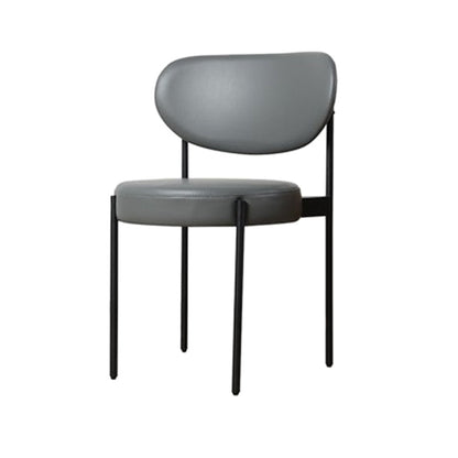Modern Metal Base Indoor Chair 32''H Open Back Dining Side Chair with 4 Legs Grey 1 Piece Clearhalo ' kitchen&dining_furn' 'Dining Chairs' 'Dining Tables & Seating' 'dining_chair' 'furn' 'furn_dining_chair' 'Furniture' 'furniture_dining_chair' 'Kitchen & Dining Furniture' 'kitchen' 3493997