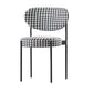 Modern Metal Base Indoor Chair 32''H Open Back Dining Side Chair with 4 Legs Black White 1 Piece Clearhalo ' kitchen&dining_furn' 'Dining Chairs' 'Dining Tables & Seating' 'dining_chair' 'furn' 'furn_dining_chair' 'Furniture' 'furniture_dining_chair' 'Kitchen & Dining Furniture' 'kitchen' 3494008