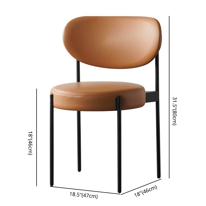 Modern Metal Base Indoor Chair 32''H Open Back Dining Side Chair with 4 Legs Clearhalo ' kitchen&dining_furn' 'Dining Chairs' 'Dining Tables & Seating' 'dining_chair' 'furn' 'furn_dining_chair' 'Furniture' 'furniture_dining_chair' 'Kitchen & Dining Furniture' 'kitchen' 3494014