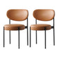 Modern Metal Base Indoor Chair 32''H Open Back Dining Side Chair with 4 Legs Brown 2 Piece Set Clearhalo ' kitchen&dining_furn' 'Dining Chairs' 'Dining Tables & Seating' 'dining_chair' 'furn' 'furn_dining_chair' 'Furniture' 'furniture_dining_chair' 'Kitchen & Dining Furniture' 'kitchen' 3494016