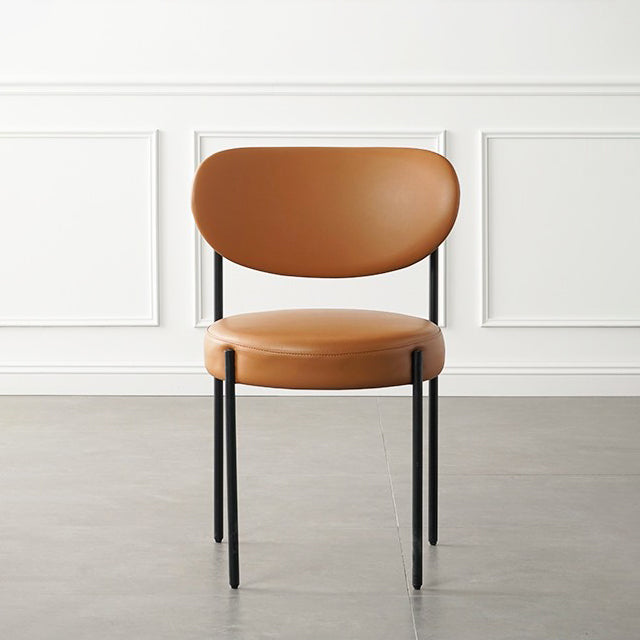 Modern Metal Base Indoor Chair 32''H Open Back Dining Side Chair with 4 Legs Clearhalo ' kitchen&dining_furn' 'Dining Chairs' 'Dining Tables & Seating' 'dining_chair' 'furn' 'furn_dining_chair' 'Furniture' 'furniture_dining_chair' 'Kitchen & Dining Furniture' 'kitchen' 3494019