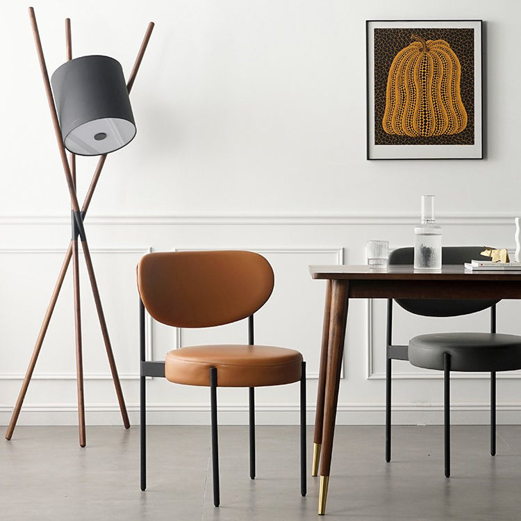 Modern Metal Base Indoor Chair 32''H Open Back Dining Side Chair with 4 Legs Clearhalo ' kitchen&dining_furn' 'Dining Chairs' 'Dining Tables & Seating' 'dining_chair' 'furn' 'furn_dining_chair' 'Furniture' 'furniture_dining_chair' 'Kitchen & Dining Furniture' 'kitchen' 3494022