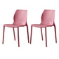 Contemporary Plastic Dining Room Chair Multicolor Stackable Side Chair Red 2 Piece Set Clearhalo ' kitchen&dining_furn' 'Dining Chairs' 'Dining Tables & Seating' 'dining_chair' 'furn' 'furn_dining_chair' 'Furniture' 'furniture_dining_chair' 'Kitchen & Dining Furniture' 'kitchen' 3494031
