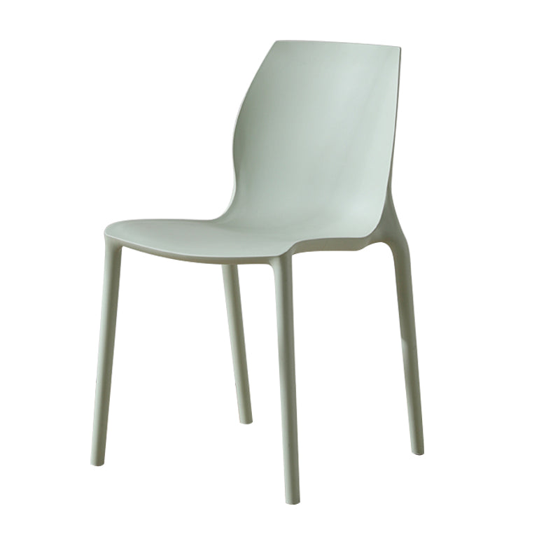 Contemporary Plastic Dining Room Chair Multicolor Stackable Side Chair Green 1 Piece Clearhalo ' kitchen&dining_furn' 'Dining Chairs' 'Dining Tables & Seating' 'dining_chair' 'furn' 'furn_dining_chair' 'Furniture' 'furniture_dining_chair' 'Kitchen & Dining Furniture' 'kitchen' 3494048