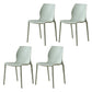 Contemporary Plastic Dining Room Chair Multicolor Stackable Side Chair Green 4 Piece Set Clearhalo ' kitchen&dining_furn' 'Dining Chairs' 'Dining Tables & Seating' 'dining_chair' 'furn' 'furn_dining_chair' 'Furniture' 'furniture_dining_chair' 'Kitchen & Dining Furniture' 'kitchen' 3494050