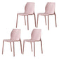 Contemporary Plastic Dining Room Chair Multicolor Stackable Side Chair Pink 4 Piece Set Clearhalo ' kitchen&dining_furn' 'Dining Chairs' 'Dining Tables & Seating' 'dining_chair' 'furn' 'furn_dining_chair' 'Furniture' 'furniture_dining_chair' 'Kitchen & Dining Furniture' 'kitchen' 3494053