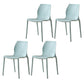 Contemporary Plastic Dining Room Chair Multicolor Stackable Side Chair Blue 4 Piece Set Clearhalo ' kitchen&dining_furn' 'Dining Chairs' 'Dining Tables & Seating' 'dining_chair' 'furn' 'furn_dining_chair' 'Furniture' 'furniture_dining_chair' 'Kitchen & Dining Furniture' 'kitchen' 3494056