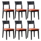 Contemporary Dining Chair 16'' Wide Open Side Chair with 4 Black Wood Legs for Home Use Orange 6 Piece Set Clearhalo ' kitchen&dining_furn' 'Dining Chairs' 'Dining Tables & Seating' 'dining_chair' 'furn' 'furn_dining_chair' 'Furniture' 'furniture_dining_chair' 'Kitchen & Dining Furniture' 'kitchen' 3494064