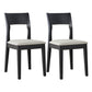 Contemporary Dining Chair 16'' Wide Open Side Chair with 4 Black Wood Legs for Home Use Off-White 2 Piece Set Clearhalo ' kitchen&dining_furn' 'Dining Chairs' 'Dining Tables & Seating' 'dining_chair' 'furn' 'furn_dining_chair' 'Furniture' 'furniture_dining_chair' 'Kitchen & Dining Furniture' 'kitchen' 3494067