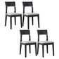 Contemporary Dining Chair 16'' Wide Open Side Chair with 4 Black Wood Legs for Home Use Off-White 4 Piece Set Clearhalo ' kitchen&dining_furn' 'Dining Chairs' 'Dining Tables & Seating' 'dining_chair' 'furn' 'furn_dining_chair' 'Furniture' 'furniture_dining_chair' 'Kitchen & Dining Furniture' 'kitchen' 3494069