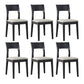 Contemporary Dining Chair 16'' Wide Open Side Chair with 4 Black Wood Legs for Home Use Off-White 6 Piece Set Clearhalo ' kitchen&dining_furn' 'Dining Chairs' 'Dining Tables & Seating' 'dining_chair' 'furn' 'furn_dining_chair' 'Furniture' 'furniture_dining_chair' 'Kitchen & Dining Furniture' 'kitchen' 3494071
