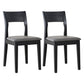 Contemporary Dining Chair 16'' Wide Open Side Chair with 4 Black Wood Legs for Home Use Grey 2 Piece Set Clearhalo ' kitchen&dining_furn' 'Dining Chairs' 'Dining Tables & Seating' 'dining_chair' 'furn' 'furn_dining_chair' 'Furniture' 'furniture_dining_chair' 'Kitchen & Dining Furniture' 'kitchen' 3494072