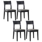 Contemporary Dining Chair 16'' Wide Open Side Chair with 4 Black Wood Legs for Home Use Grey 4 Piece Set Clearhalo ' kitchen&dining_furn' 'Dining Chairs' 'Dining Tables & Seating' 'dining_chair' 'furn' 'furn_dining_chair' 'Furniture' 'furniture_dining_chair' 'Kitchen & Dining Furniture' 'kitchen' 3494074