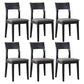 Contemporary Dining Chair 16'' Wide Open Side Chair with 4 Black Wood Legs for Home Use Grey 6 Piece Set Clearhalo ' kitchen&dining_furn' 'Dining Chairs' 'Dining Tables & Seating' 'dining_chair' 'furn' 'furn_dining_chair' 'Furniture' 'furniture_dining_chair' 'Kitchen & Dining Furniture' 'kitchen' 3494076