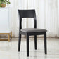 Contemporary Dining Chair 16'' Wide Open Side Chair with 4 Black Wood Legs for Home Use Clearhalo ' kitchen&dining_furn' 'Dining Chairs' 'Dining Tables & Seating' 'dining_chair' 'furn' 'furn_dining_chair' 'Furniture' 'furniture_dining_chair' 'Kitchen & Dining Furniture' 'kitchen' 3494082