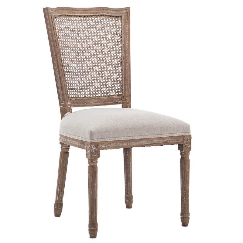 Country Style Wood Indoor Open Back Dining Side Chair 20'' Wide Dining Chair Off-White 1 Piece Clearhalo ' kitchen&dining_furn' 'Dining Chairs' 'Dining Tables & Seating' 'dining_chair' 'furn' 'furn_dining_chair' 'Furniture' 'furniture_dining_chair' 'Kitchen & Dining Furniture' 'kitchen' 3494090