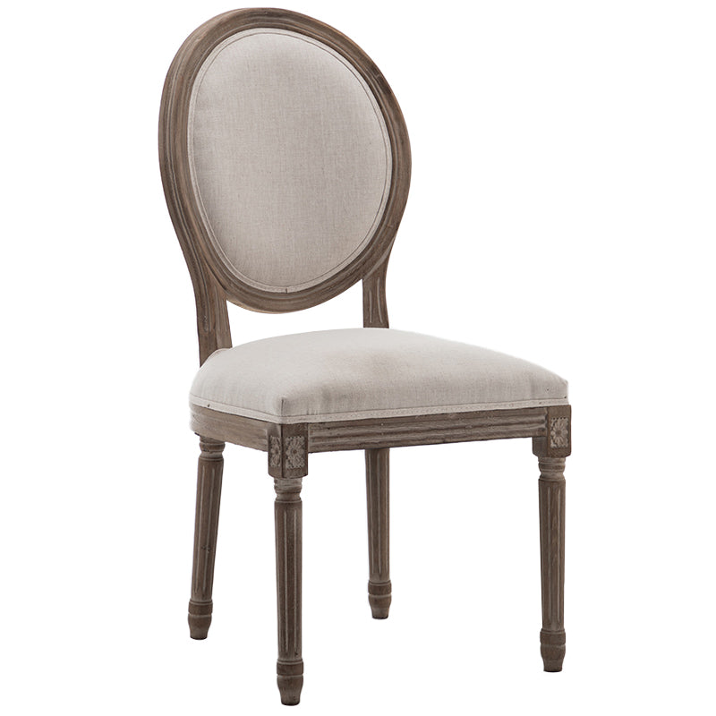 Country Style Wood Indoor Open Back Dining Side Chair 20'' Wide Dining Chair White-Brown 1 Piece Clearhalo ' kitchen&dining_furn' 'Dining Chairs' 'Dining Tables & Seating' 'dining_chair' 'furn' 'furn_dining_chair' 'Furniture' 'furniture_dining_chair' 'Kitchen & Dining Furniture' 'kitchen' 3494092