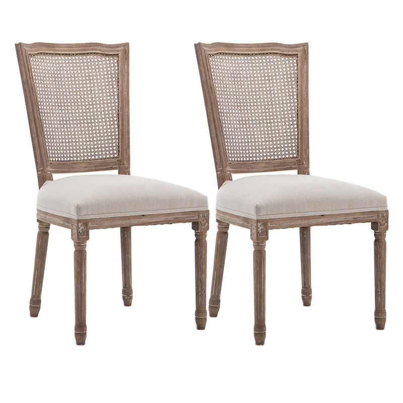 Country Style Wood Indoor Open Back Dining Side Chair 20'' Wide Dining Chair Off-White 2 Piece Set Clearhalo ' kitchen&dining_furn' 'Dining Chairs' 'Dining Tables & Seating' 'dining_chair' 'furn' 'furn_dining_chair' 'Furniture' 'furniture_dining_chair' 'Kitchen & Dining Furniture' 'kitchen' 3494093