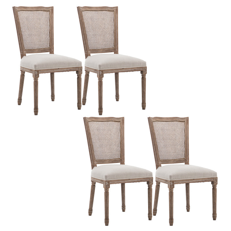 Country Style Wood Indoor Open Back Dining Side Chair 20'' Wide Dining Chair Off-White 4 Piece Set Clearhalo ' kitchen&dining_furn' 'Dining Chairs' 'Dining Tables & Seating' 'dining_chair' 'furn' 'furn_dining_chair' 'Furniture' 'furniture_dining_chair' 'Kitchen & Dining Furniture' 'kitchen' 3494094