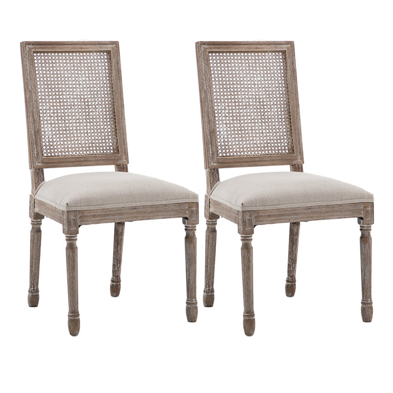 Country Style Wood Indoor Open Back Dining Side Chair 20'' Wide Dining Chair Textured White 2 Piece Set Clearhalo ' kitchen&dining_furn' 'Dining Chairs' 'Dining Tables & Seating' 'dining_chair' 'furn' 'furn_dining_chair' 'Furniture' 'furniture_dining_chair' 'Kitchen & Dining Furniture' 'kitchen' 3494098