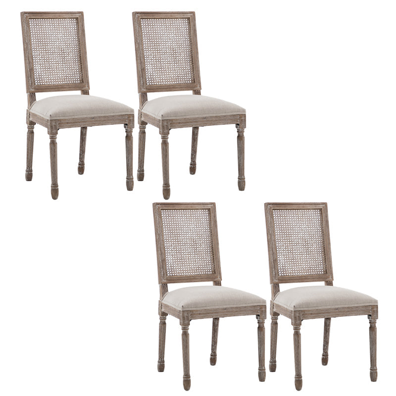 Country Style Wood Indoor Open Back Dining Side Chair 20'' Wide Dining Chair Textured White 4 Piece Set Clearhalo ' kitchen&dining_furn' 'Dining Chairs' 'Dining Tables & Seating' 'dining_chair' 'furn' 'furn_dining_chair' 'Furniture' 'furniture_dining_chair' 'Kitchen & Dining Furniture' 'kitchen' 3494100