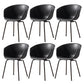 Industrial Style Metal Matte Finish Dining Arm Chair Solid Back Dining Chair Black Set of 6 Clearhalo ' kitchen&dining_furn' 'Dining Chairs' 'Dining Tables & Seating' 'dining_chair' 'Furniture' 'furniture_dining_chair' 'Kitchen & Dining Furniture' 'kitchen' 3494120