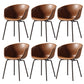 Industrial Style Metal Matte Finish Dining Arm Chair Solid Back Dining Chair Brown Set of 6 Clearhalo ' kitchen&dining_furn' 'Dining Chairs' 'Dining Tables & Seating' 'dining_chair' 'Furniture' 'furniture_dining_chair' 'Kitchen & Dining Furniture' 'kitchen' 3494132