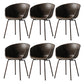 Industrial Style Metal Matte Finish Dining Arm Chair Solid Back Dining Chair Dark Khaki Set of 6 Clearhalo ' kitchen&dining_furn' 'Dining Chairs' 'Dining Tables & Seating' 'dining_chair' 'Furniture' 'furniture_dining_chair' 'Kitchen & Dining Furniture' 'kitchen' 3494144