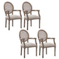 Wood Farmhouse Dining Arm Chair with Cushion Open Back Dining Side Chair for Home Off-White 4 Piece Set Clearhalo ' kitchen&dining_furn' 'Dining Chairs' 'Dining Tables & Seating' 'dining_chair' 'furn' 'furn_dining_chair' 'Furniture' 'furniture_dining_chair' 'Kitchen & Dining Furniture' 'kitchen' 3494153
