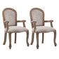 Wood Farmhouse Dining Arm Chair with Cushion Open Back Dining Side Chair for Home Textured White 2 Piece Set Clearhalo ' kitchen&dining_furn' 'Dining Chairs' 'Dining Tables & Seating' 'dining_chair' 'furn' 'furn_dining_chair' 'Furniture' 'furniture_dining_chair' 'Kitchen & Dining Furniture' 'kitchen' 3494157