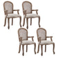Wood Farmhouse Dining Arm Chair with Cushion Open Back Dining Side Chair for Home Textured White 4 Piece Set Clearhalo ' kitchen&dining_furn' 'Dining Chairs' 'Dining Tables & Seating' 'dining_chair' 'furn' 'furn_dining_chair' 'Furniture' 'furniture_dining_chair' 'Kitchen & Dining Furniture' 'kitchen' 3494160