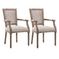 Wood Farmhouse Dining Arm Chair with Cushion Open Back Dining Side Chair for Home Distressed White 2 Piece Set Clearhalo ' kitchen&dining_furn' 'Dining Chairs' 'Dining Tables & Seating' 'dining_chair' 'furn' 'furn_dining_chair' 'Furniture' 'furniture_dining_chair' 'Kitchen & Dining Furniture' 'kitchen' 3494164