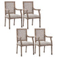 Wood Farmhouse Dining Arm Chair with Cushion Open Back Dining Side Chair for Home Gray-White 4 Piece Set Clearhalo ' kitchen&dining_furn' 'Dining Chairs' 'Dining Tables & Seating' 'dining_chair' 'furn' 'furn_dining_chair' 'Furniture' 'furniture_dining_chair' 'Kitchen & Dining Furniture' 'kitchen' 3494168