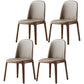 Glam Scandinavian Kitchen Dining Room Wood Chairs Solid Back Side Chair Set Khaki 4 Piece Set Walnut Clearhalo ' kitchen&dining_furn' 'Dining Chairs' 'Dining Tables & Seating' 'dining_chair' 'furn' 'furn_dining_chair' 'Furniture' 'furniture_dining_chair' 'Kitchen & Dining Furniture' 'kitchen' 3494172