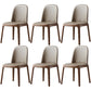 Glam Scandinavian Kitchen Dining Room Wood Chairs Solid Back Side Chair Set Khaki 6 Piece Set Walnut Clearhalo ' kitchen&dining_furn' 'Dining Chairs' 'Dining Tables & Seating' 'dining_chair' 'furn' 'furn_dining_chair' 'Furniture' 'furniture_dining_chair' 'Kitchen & Dining Furniture' 'kitchen' 3494174