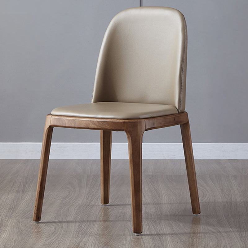 Glam Scandinavian Kitchen Dining Room Wood Chairs Solid Back Side Chair Set Clearhalo ' kitchen&dining_furn' 'Dining Chairs' 'Dining Tables & Seating' 'dining_chair' 'furn' 'furn_dining_chair' 'Furniture' 'furniture_dining_chair' 'Kitchen & Dining Furniture' 'kitchen' 3494182