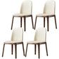 Glam Scandinavian Kitchen Dining Room Wood Chairs Solid Back Side Chair Set Off-White 4 Piece Set Walnut Clearhalo ' kitchen&dining_furn' 'Dining Chairs' 'Dining Tables & Seating' 'dining_chair' 'furn' 'furn_dining_chair' 'Furniture' 'furniture_dining_chair' 'Kitchen & Dining Furniture' 'kitchen' 3494189