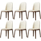 Glam Scandinavian Kitchen Dining Room Wood Chairs Solid Back Side Chair Set Off-White 6 Piece Set Walnut Clearhalo ' kitchen&dining_furn' 'Dining Chairs' 'Dining Tables & Seating' 'dining_chair' 'furn' 'furn_dining_chair' 'Furniture' 'furniture_dining_chair' 'Kitchen & Dining Furniture' 'kitchen' 3494192