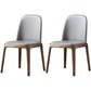 Glam Scandinavian Kitchen Dining Room Wood Chairs Solid Back Side Chair Set Grey 2 Piece Set Walnut Clearhalo ' kitchen&dining_furn' 'Dining Chairs' 'Dining Tables & Seating' 'dining_chair' 'furn' 'furn_dining_chair' 'Furniture' 'furniture_dining_chair' 'Kitchen & Dining Furniture' 'kitchen' 3494193
