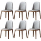 Glam Scandinavian Kitchen Dining Room Wood Chairs Solid Back Side Chair Set Grey 6 Piece Set Walnut Clearhalo ' kitchen&dining_furn' 'Dining Chairs' 'Dining Tables & Seating' 'dining_chair' 'furn' 'furn_dining_chair' 'Furniture' 'furniture_dining_chair' 'Kitchen & Dining Furniture' 'kitchen' 3494195