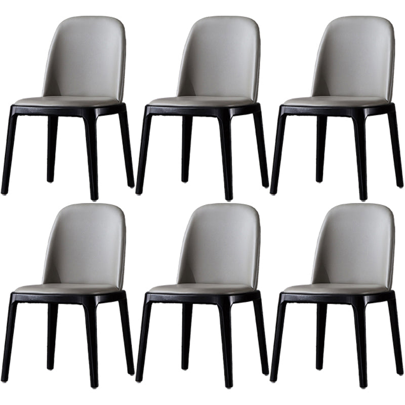 Glam Scandinavian Kitchen Dining Room Wood Chairs Solid Back Side Chair Set Grey 6 Piece Set Black Clearhalo ' kitchen&dining_furn' 'Dining Chairs' 'Dining Tables & Seating' 'dining_chair' 'furn' 'furn_dining_chair' 'Furniture' 'furniture_dining_chair' 'Kitchen & Dining Furniture' 'kitchen' 3494201