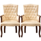 Wood French Country Dining Arm Chair with Color Cushion Parsons Chair for Home Off-White 2 Piece Set Clearhalo ' kitchen&dining_furn' 'Dining Chairs' 'Dining Tables & Seating' 'dining_chair' 'furn' 'furn_dining_chair' 'Furniture' 'furniture_dining_chair' 'Kitchen & Dining Furniture' 'kitchen' 3494217