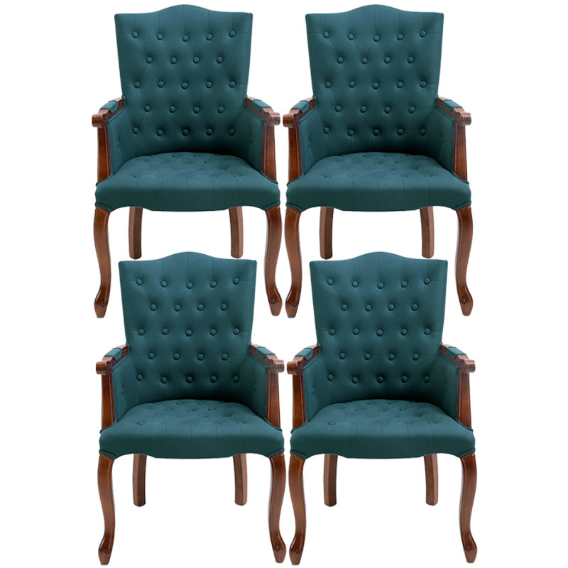 Wood French Country Dining Arm Chair with Color Cushion Parsons Chair for Home Purplish Blue 4 Piece Set Clearhalo ' kitchen&dining_furn' 'Dining Chairs' 'Dining Tables & Seating' 'dining_chair' 'furn' 'furn_dining_chair' 'Furniture' 'furniture_dining_chair' 'Kitchen & Dining Furniture' 'kitchen' 3494224