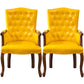 Wood French Country Dining Arm Chair with Color Cushion Parsons Chair for Home Yellow 2 Piece Set Clearhalo ' kitchen&dining_furn' 'Dining Chairs' 'Dining Tables & Seating' 'dining_chair' 'furn' 'furn_dining_chair' 'Furniture' 'furniture_dining_chair' 'Kitchen & Dining Furniture' 'kitchen' 3494232