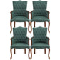 Wood French Country Dining Arm Chair with Color Cushion Parsons Chair for Home Green 4 Piece Set Clearhalo ' kitchen&dining_furn' 'Dining Chairs' 'Dining Tables & Seating' 'dining_chair' 'furn' 'furn_dining_chair' 'Furniture' 'furniture_dining_chair' 'Kitchen & Dining Furniture' 'kitchen' 3494236
