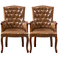 Wood French Country Dining Arm Chair with Color Cushion Parsons Chair for Home Khaki 2 Piece Set Clearhalo ' kitchen&dining_furn' 'Dining Chairs' 'Dining Tables & Seating' 'dining_chair' 'furn' 'furn_dining_chair' 'Furniture' 'furniture_dining_chair' 'Kitchen & Dining Furniture' 'kitchen' 3494241
