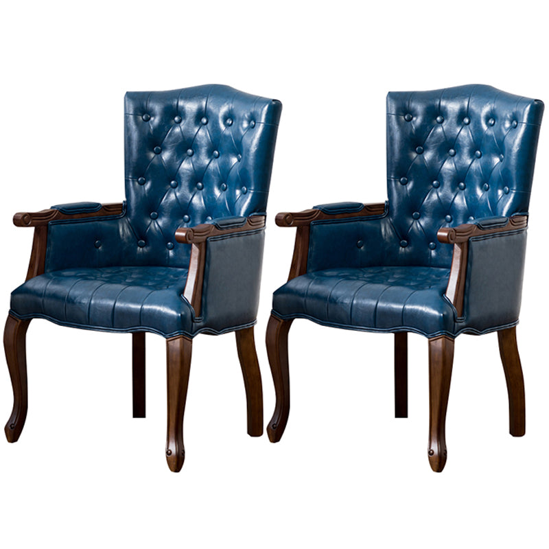 Wood French Country Dining Arm Chair with Color Cushion Parsons Chair for Home Royal Blue 2 Piece Set Clearhalo ' kitchen&dining_furn' 'Dining Chairs' 'Dining Tables & Seating' 'dining_chair' 'furn' 'furn_dining_chair' 'Furniture' 'furniture_dining_chair' 'Kitchen & Dining Furniture' 'kitchen' 3494247
