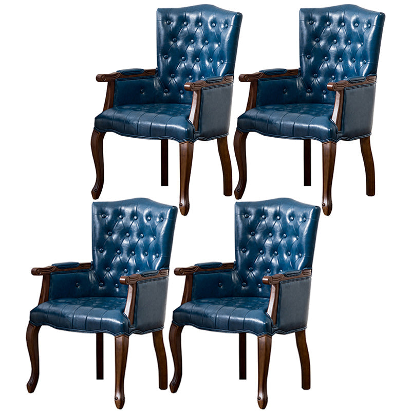 Wood French Country Dining Arm Chair with Color Cushion Parsons Chair for Home Royal Blue 4 Piece Set Clearhalo ' kitchen&dining_furn' 'Dining Chairs' 'Dining Tables & Seating' 'dining_chair' 'furn' 'furn_dining_chair' 'Furniture' 'furniture_dining_chair' 'Kitchen & Dining Furniture' 'kitchen' 3494248